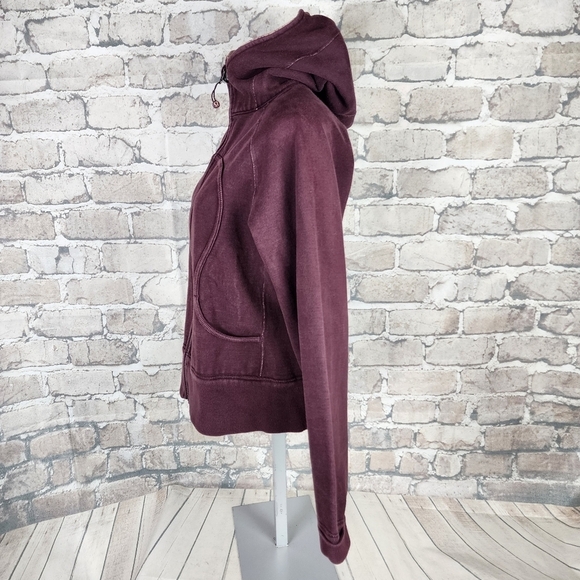 Lululemon Reversible  Scuba Hoodie Classic Remix Burgundy/Pink Pattern 2in1 - Picture 13 of 14